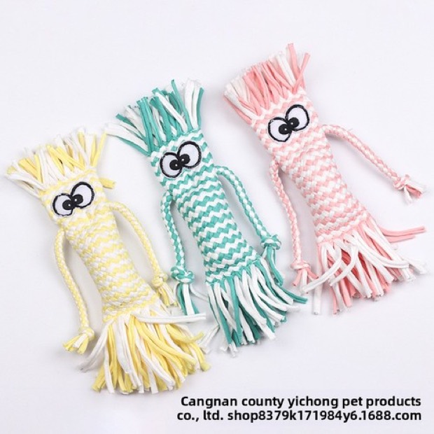 Best-Selling Durable Polyester Rope Sound Toy with Zigzag Pattern for Small Dogs and Teddy Dogs YC-9999 — Rope Chew Toy wholesale from Zootail