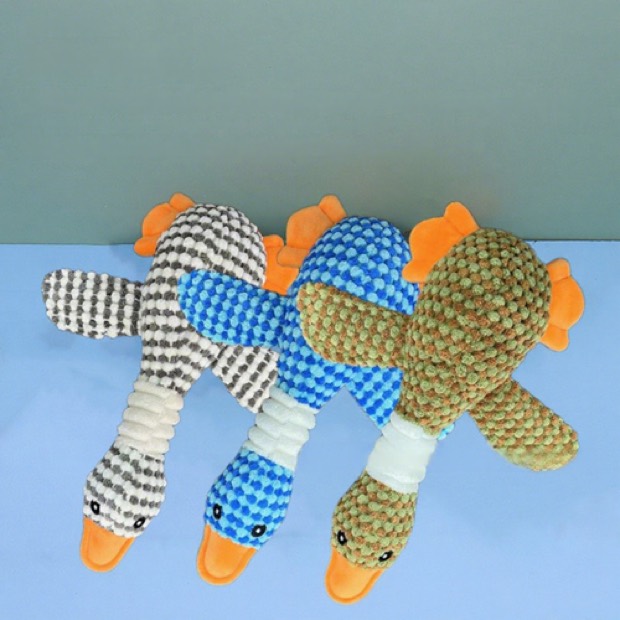 Cross-border New Cartoon Pineapple Velvet PP Cotton Goose Cat Dog Plush Squeaky Puzzle Pet Toy — Plush Toy wholesale from Zootail