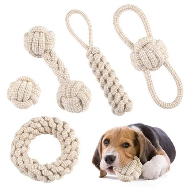 Best-Selling Indestructible Cotton-Linen Ball Dog Chew Toy Set Stress-Relief Bite-Resistant Boredom Relief — Rope Chew Toy wholesale from Zootail