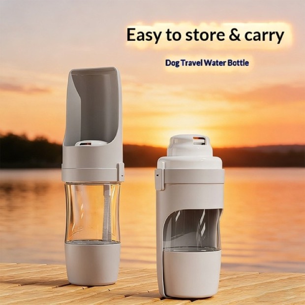 Portable PP Pet Water and Food Cup with Separate Compartments for Outdoor Travel-Dry & Wet Drinker — Water Cup wholesale from Zootail