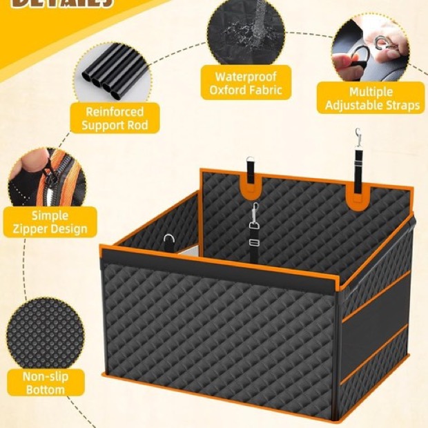 Car Pet Rear Double Seat Cushion Dog SUV Polyester Hard Belt Net Kennel Fence Model CWD-0062 Rectangular Stock — Pet Gadgets wholesale from Zootail
