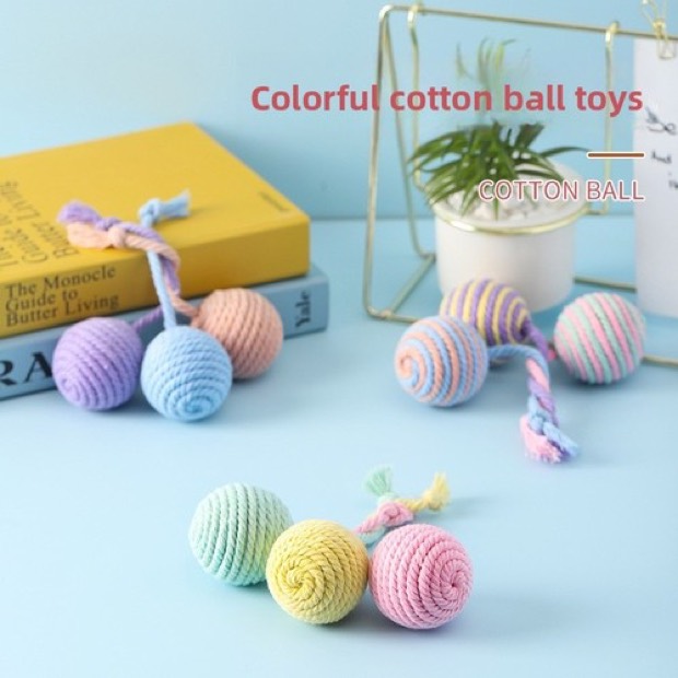 Cat Cotton Rope Knot Ball Pet Toy for Self-Relief Teeth Grinding — Rope Chew Toy wholesale from Zootail