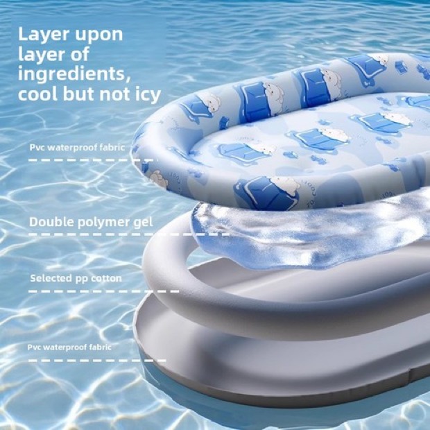Cooling Pet Summer Ice Pad Plastic Cartoon Dog Ice Cubes Pattern Oval Shape Non-Toxic Self-Chilling Bed for Ca — Pet Gadgets wholesale from Zootail
