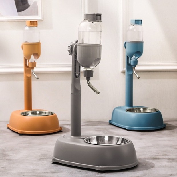 Anti-Tip Rod Plastic Water Dispenser Hanging Feeding Bowl Cat Dog Waterer Non-Wetting Spout Suction Cup Guangd — Water Cup wholesale from Zootail