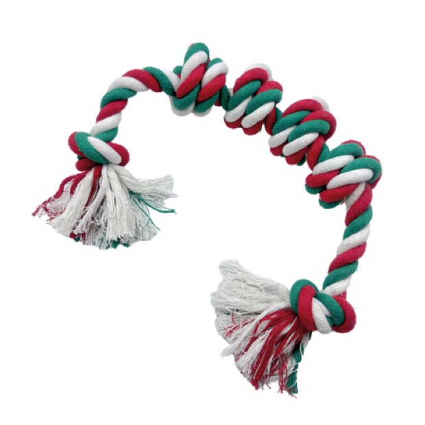 Yommy 100% Cotton 23cm Rope with Double Knot Simple Design Small/Medium Size Outdoor Interactive Dog Chew Toys — Other Products wholesale from Zootail