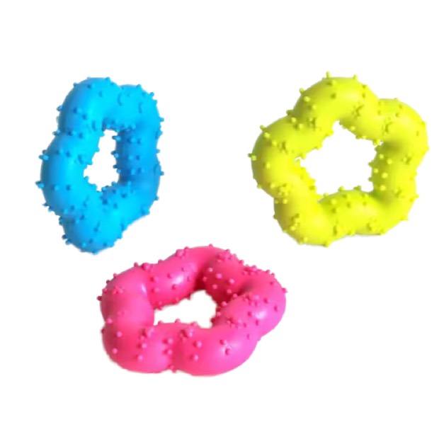 Kinghon Simple Style Rubber Footprints Triangle Ring Chew Toy for Dogs Durable Bite Resistant Teething Trainin — Other Products wholesale from Zootail