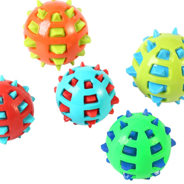 Durable Rubber Barbed Football Shape Chew Toy for Dogs-Indestructible & Tear-Resistant Daily Training Toy — Chew Toys wholesale from Zootail