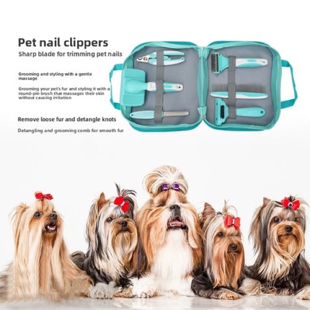 Pet Grooming Kit for Dogs & Cats Plastic Rectangle Deshedding Brush Knot-Untangling Comb & Fur Puller for Shed — Pet Cleaning Supplies wholesale from Zootail