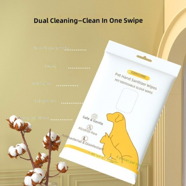 Pet No-Wash Disposable Non-Woven Gloves & Wipes Fragrance-Free for Deodorizing & Dry Cleaning-6-Piece Pack for — Pet Gadgets wholesale from Zootail