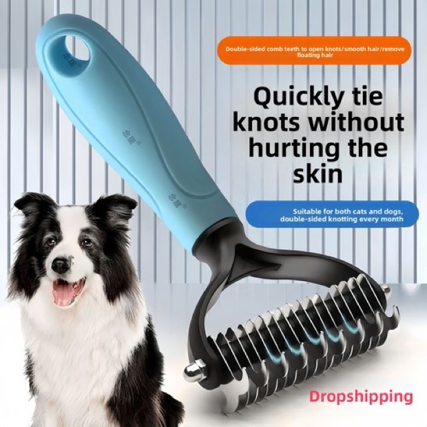 Double-Sided Stainless Steel Pet Comb Detangling & Deshedding Brush Safe Smooths Removes Loose Hair for Cats & — Pet Gadgets wholesale from Zootail