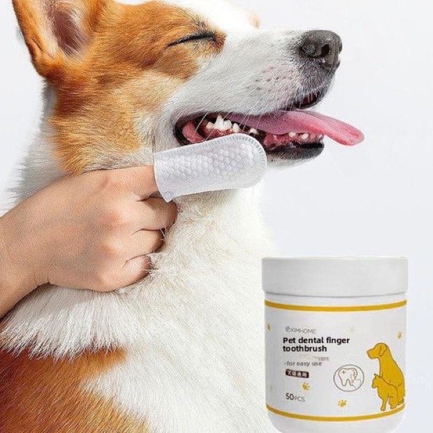 Pet Dental Care Hand Sleeve Disposable Dogs/Cats Pure Cotton Antibacterial Anti-Inflammatory Whitens Teeth Cle — Pet Cleaning Supplies wholesale from Zootail
