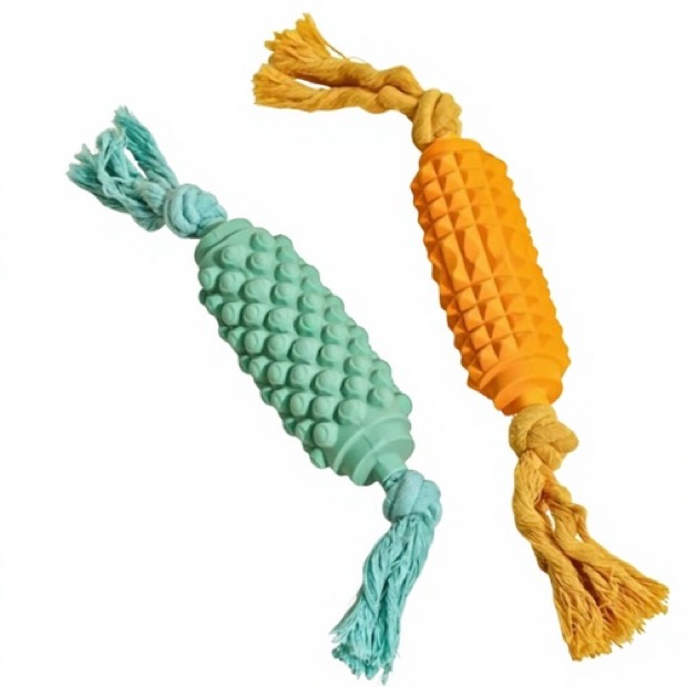 Durable Latex Squeaky Sounding Dog Toy Chew Bone for Teething Puppies Bichon Frise Corgi & Other Breeds — Chew Toys wholesale from Zootail