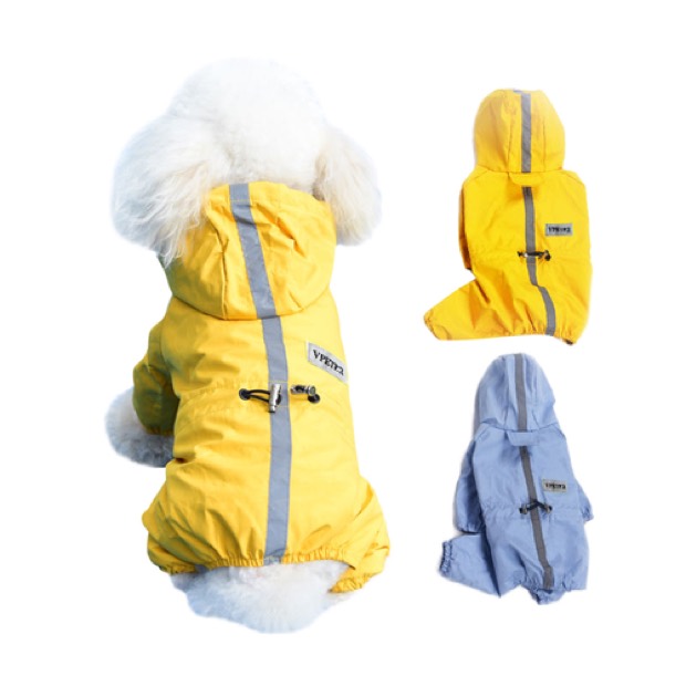 Waterproof Dog Coat with Reflective Strips-Full-Body 4-Leg Coverage Polyester Material All Seasons Use for Sma — Pet Gadgets wholesale from Zootail