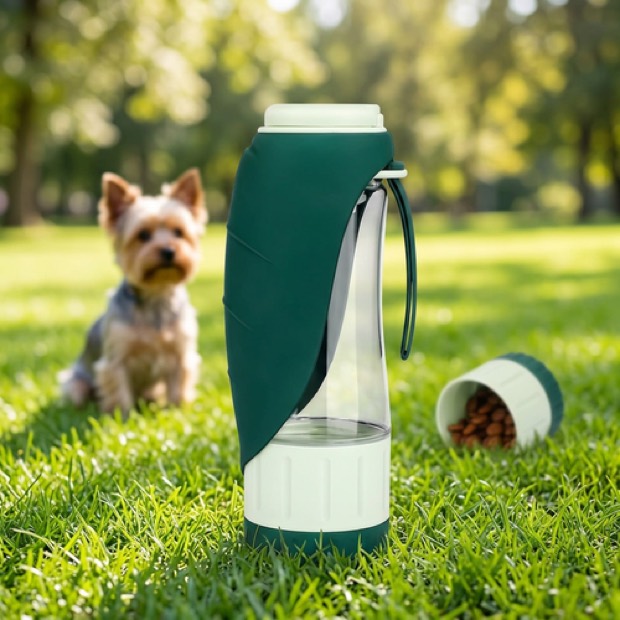 Plastic Rounded Solid Pattern Waterproof Lightweight Eco-Friendly Premium Dog Feeder Water Bottle Classics Tra — Pet Gadgets wholesale from Zootail