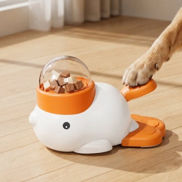 Evernew Eco-Friendly Plastic Manual Dog Feeder Toy Solid Quadrate Slow Food Dispenser Portable Indoor Use 300g — Other Products wholesale from Zootail