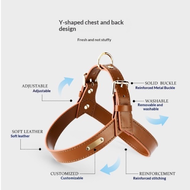 Dego Wholesale Simple Stylish Waterproof Cortex Material Dog Harness Leash Set Model LDK-PHL-08 Zhejiang for S — Dog Harness wholesale from Zootail