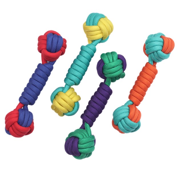 New Cute Classic Eco-Friendly Outdoor Use Pet Toy Set Candy-Colored Chew Resistant Cotton Rope Dogs Teeth Grin — Other Products wholesale from Zootail