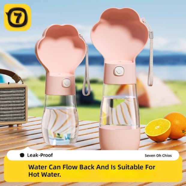Portable 2 in 1 PP 32oz Dog Water Bottle Leak-Proof Foldable Bowl Outdoor Travel Hydration Dispenser for Small — Pet Gadgets wholesale from Zootail