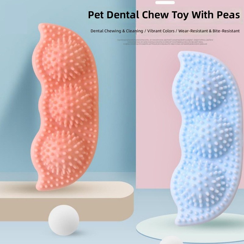Dog Teeth Cleaning Novelty Toy Pet Molar Chew Stick with Polybag Packaging Pea-shaped TPR for Dental Care — Other Products wholesale supplier Zootail