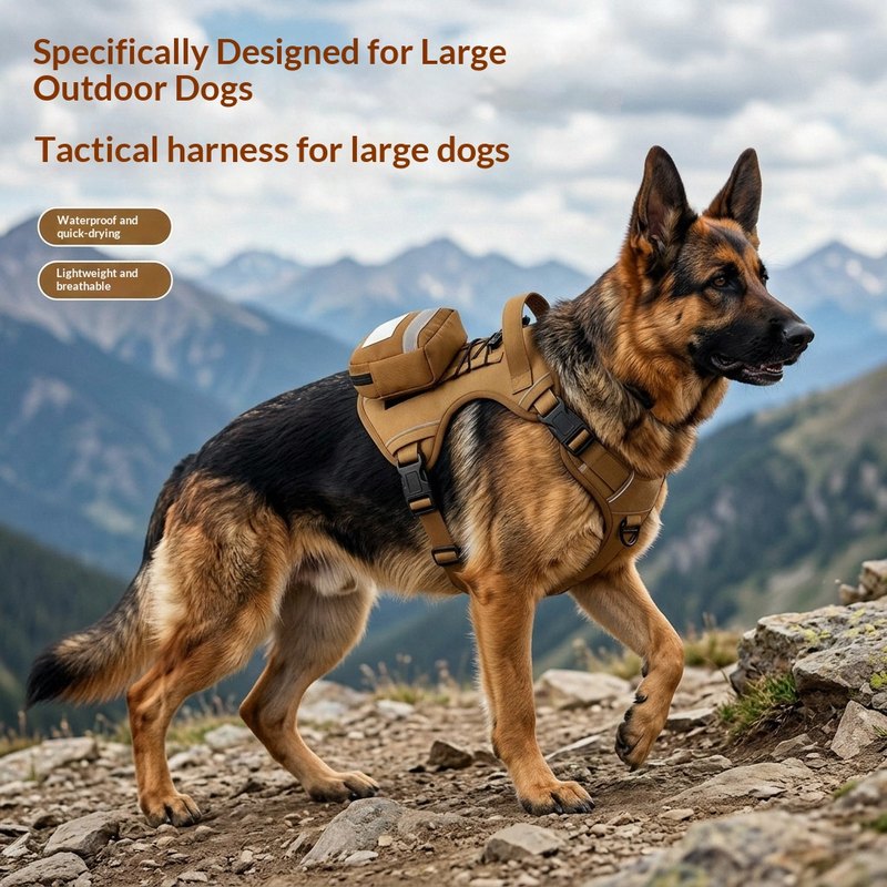 2026 New Pet Tactical Harness Breathable Vest for Medium and Large Dogs with Leash Poly-cotton — Dog Harness wholesale supplier Zootail