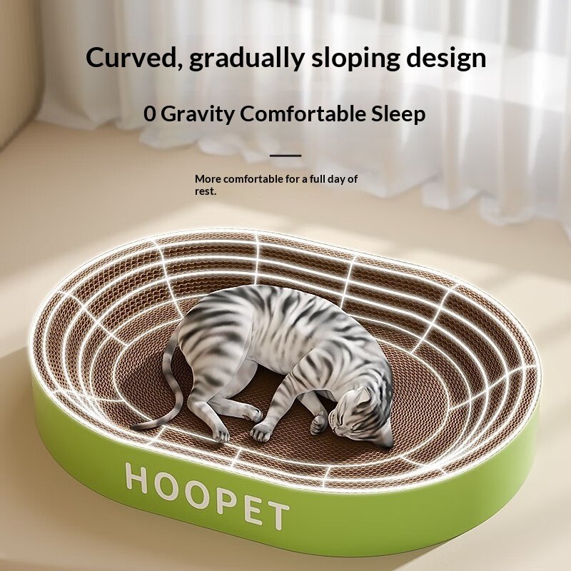Minimalist Cat Scratching Board & Bed Corrugated Cardboard Material Doesn't Shed Crumbs Cat Toy Made in China — Pet Gadgets wholesale from Zootail