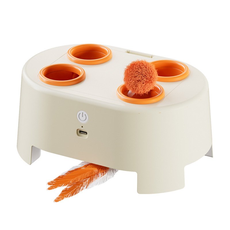 Cross-border Pet Whack-a-mole cat Toy Electric Smart Self-entertainment cat Teaser Wand Rechargeable Interactive Game — Pet Gadgets wholesale from Zootail