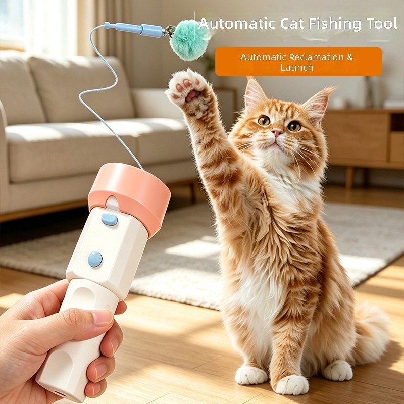 2.2M Long Distance Cat Teaser Wand Interactive Chasing Toy Pet Exercise Plaything — Pet Gadgets wholesale supplier Zootail
